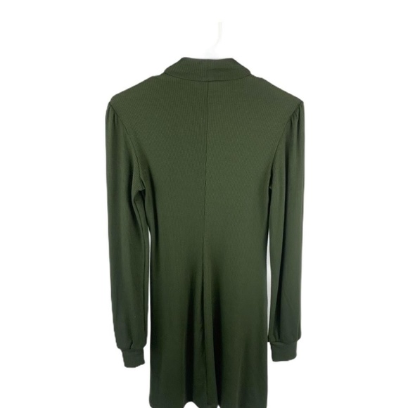 🍀Forever21 Dress Long Sleeve High Neck Green - Picture 6 of 6